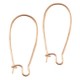 DQ metal kidney earwire 25mm Rosegold